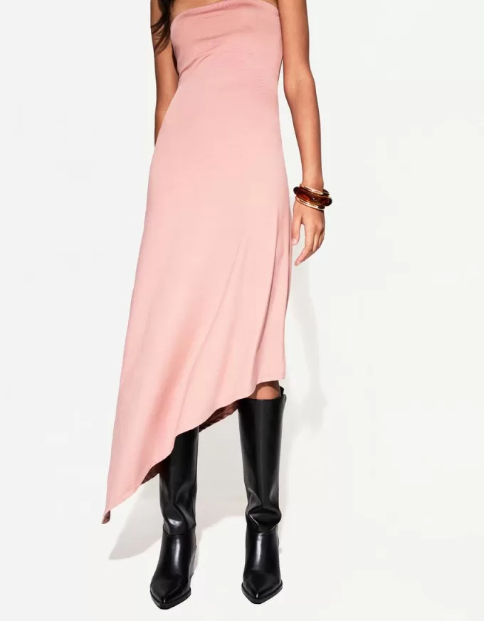Off-the-shoulder asymmetric midi dress Off-the-shoulder asymmetric midi dress