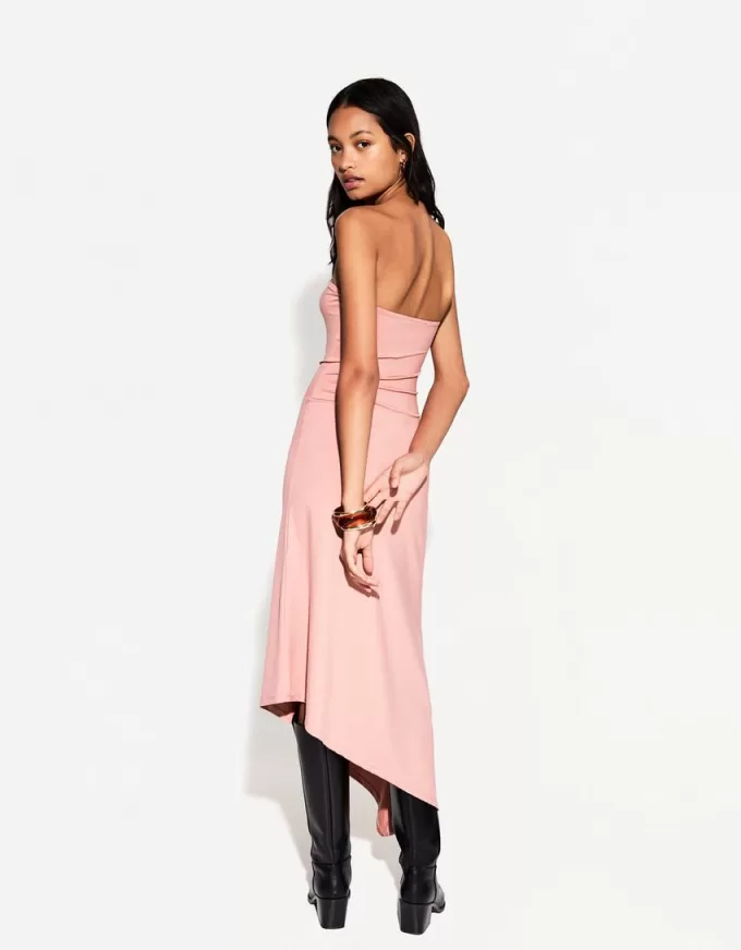 Off-the-shoulder asymmetric midi dress Off-the-shoulder asymmetric midi dress