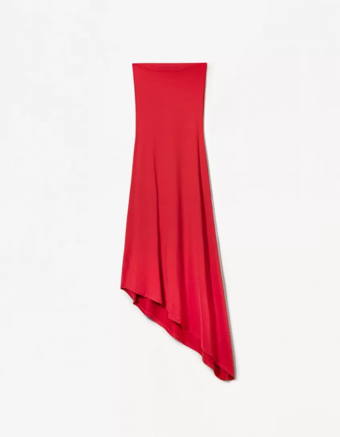 Off-the-shoulder asymmetric midi dress Off-the-shoulder asymmetric midi dress