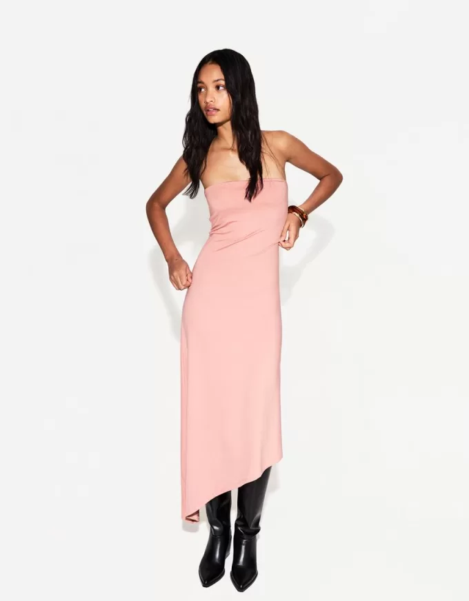 Off-the-shoulder asymmetric midi dress Off-the-shoulder asymmetric midi dress