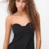 Off-the-shoulder flared mini dress with a sweetheart neckline Off-the-shoulder flared mini dress with a sweetheart neckline