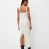 Open-knit midi dress with straps Open-knit midi dress with straps