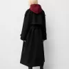 Oversize felt texture trench coat Oversize felt texture trench coat