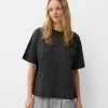 Oversize rhinestone short sleeve T-shirt Oversize rhinestone short sleeve T-shirt