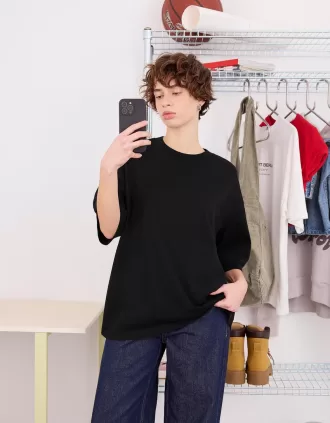 Oversize short sleeve heavy cotton T-shirt