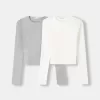 Pack of 2 long sleeve crew neck T-shirts Pack of 2 long sleeve crew neck T-shirts