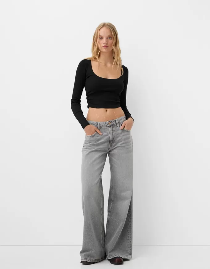 Pack of 2 long sleeve scoop neck T-shirts Pack of 2 long sleeve scoop neck T-shirts