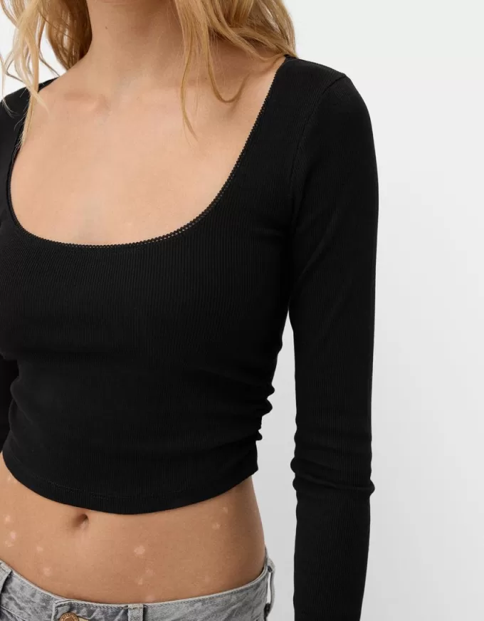 Pack of 2 long sleeve scoop neck T-shirts Pack of 2 long sleeve scoop neck T-shirts