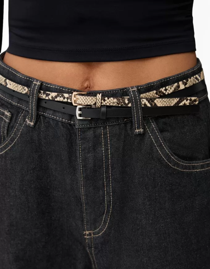 Pack of 2 thin belts Pack of 2 thin belts