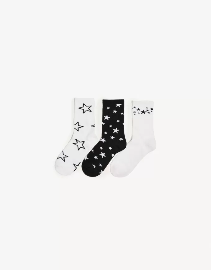 Pack of 3 printed socks