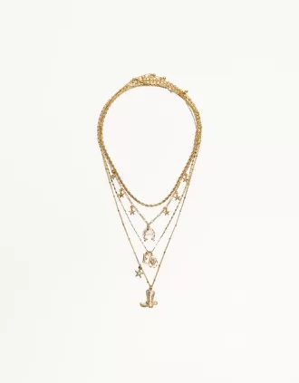 Pack of 4 pendant necklaces