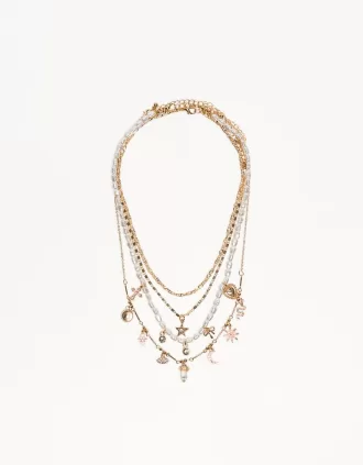 Pack of 4 pendant necklaces