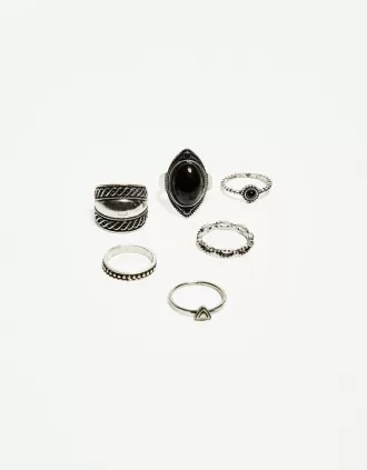 Pack of 6 boho rings
