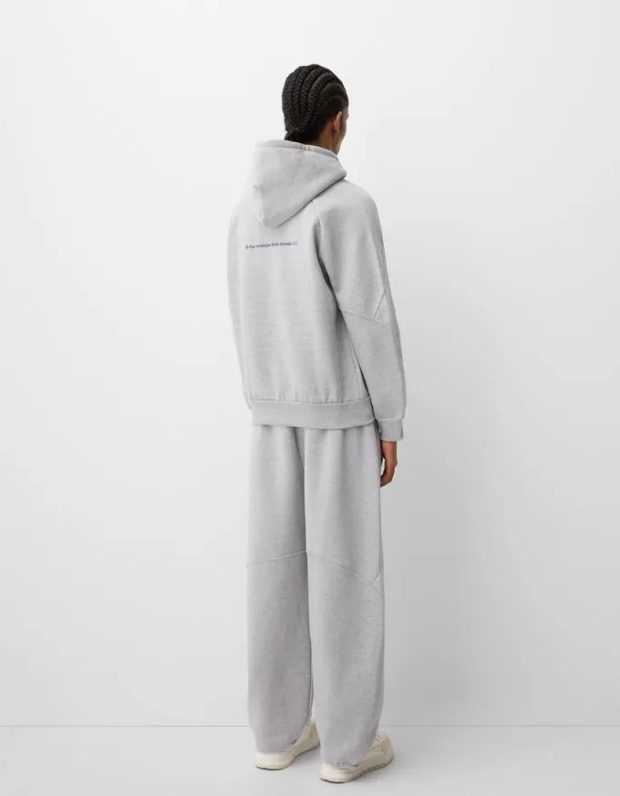 Pan Am print boxy fit hooded sweatshirt Pan Am print boxy fit hooded sweatshirt