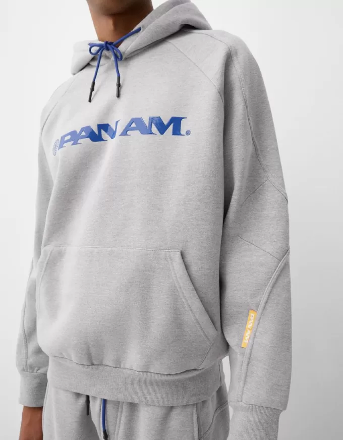 Pan Am print boxy fit hooded sweatshirt Pan Am print boxy fit hooded sweatshirt