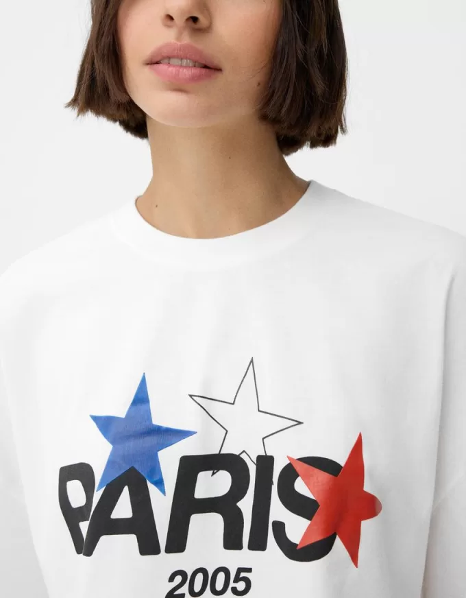 Paris short sleeve cropped T-shirt Paris short sleeve cropped T-shirt