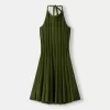 Pleated mini dress