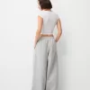 Plush barrel pants with darts