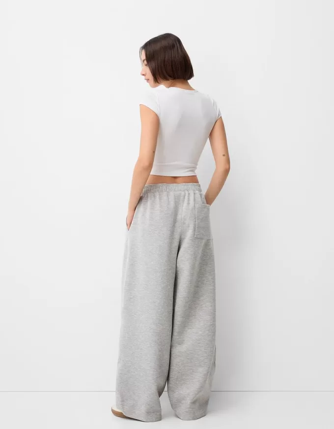 Plush barrel pants with darts