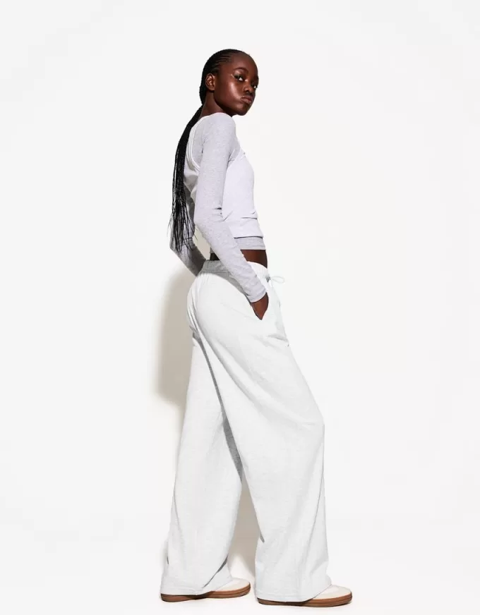 Plush pants with side seams