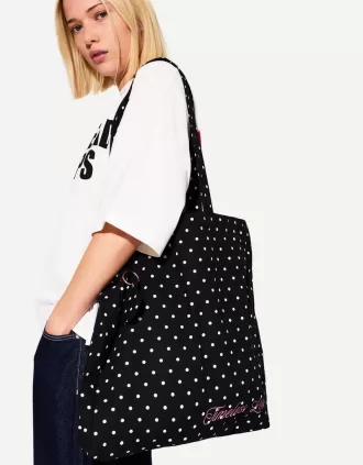 Polka dot tote bag
