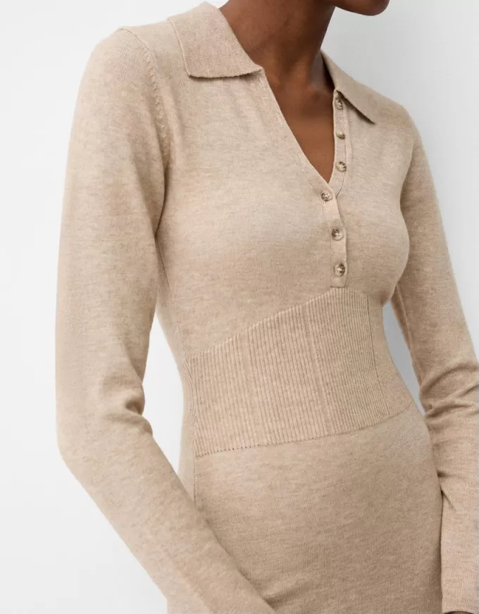 Polo collar midi dress Polo collar midi dress