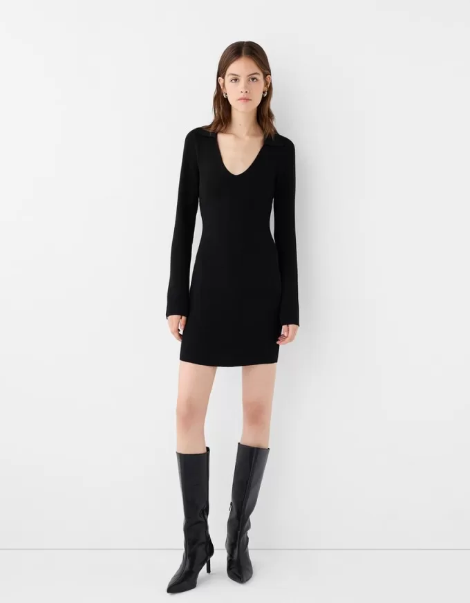 Polo collar mini dress Polo collar mini dress