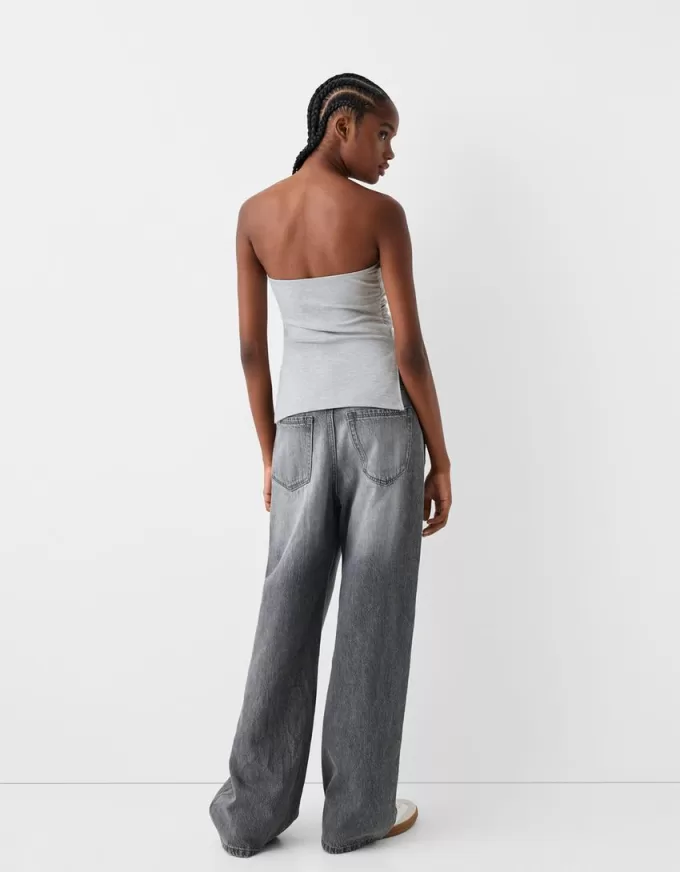 Ponte di Roma knit bandeau top with gathered detail Ponte di Roma knit bandeau top with gathered detail