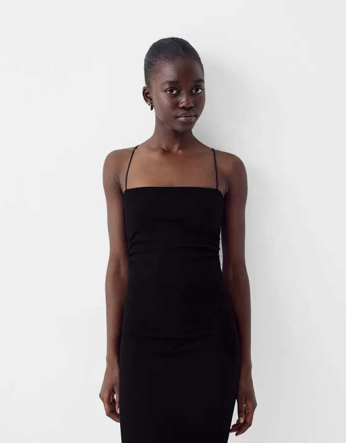 Ponte di Roma midi dress with straps Ponte di Roma midi dress with straps