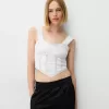 Poplin crop top