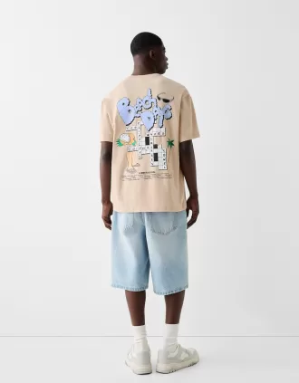 Printed boxy-fit short sleeve T-shirt