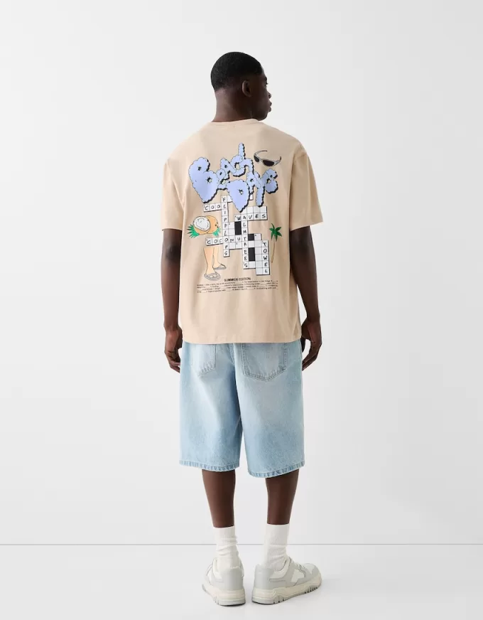 Printed boxy-fit short sleeve T-shirt Printed boxy-fit short sleeve T-shirt