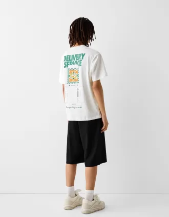 Printed boxy-fit short sleeve T-shirt