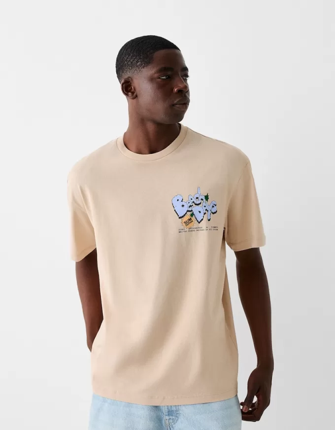 Printed boxy-fit short sleeve T-shirt Printed boxy-fit short sleeve T-shirt