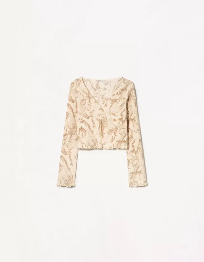 Printed jacket with buttons Printed jacket with buttons