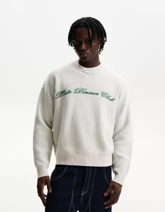 Printed jacquard sweater