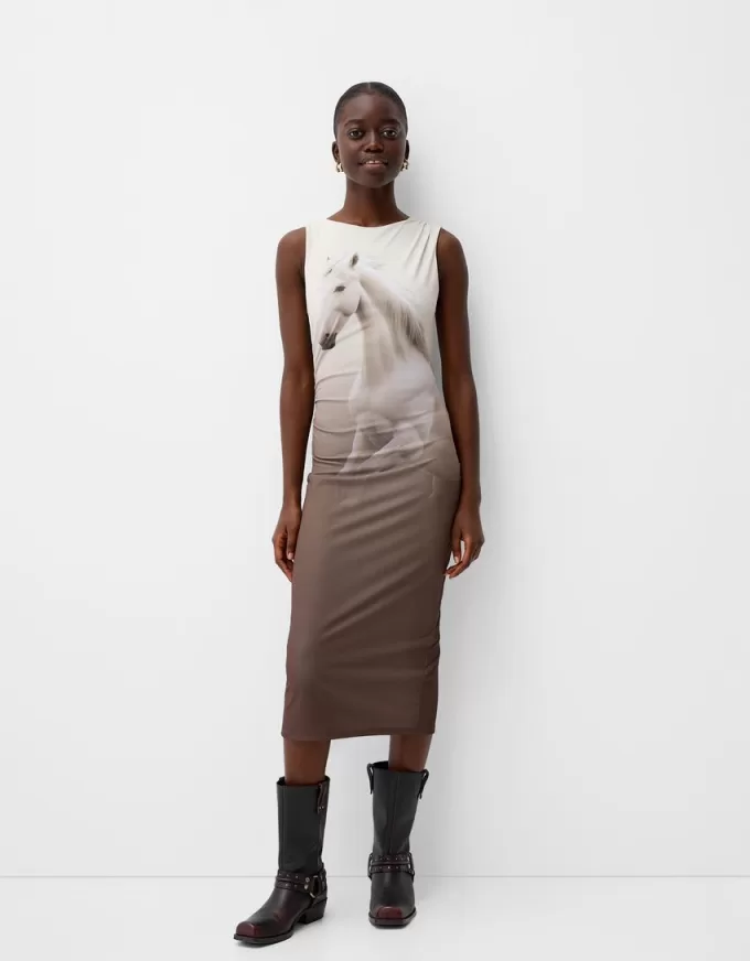 Printed midi dress Printed midi dress