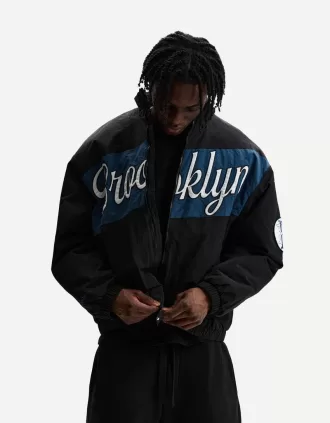 Printed puffer jacket