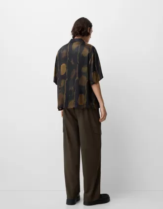 Printed short sleeve boxy fit shirt