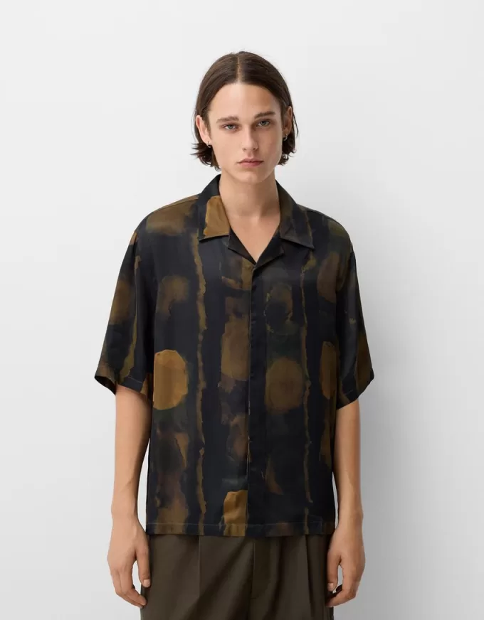 Printed short sleeve boxy fit shirt Printed short sleeve boxy fit shirt