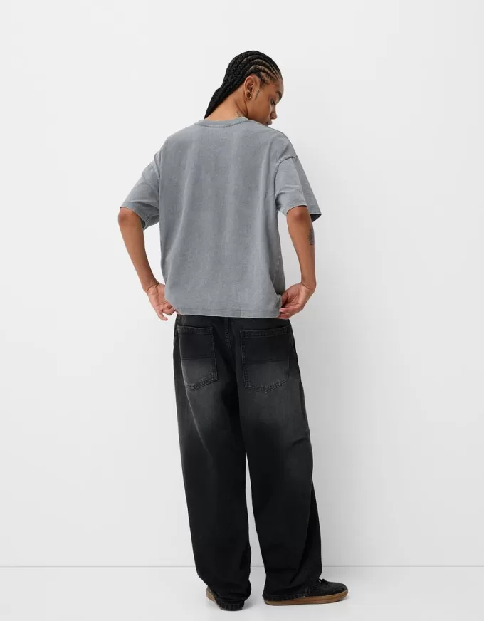 Printed short sleeve oversize T-shirt