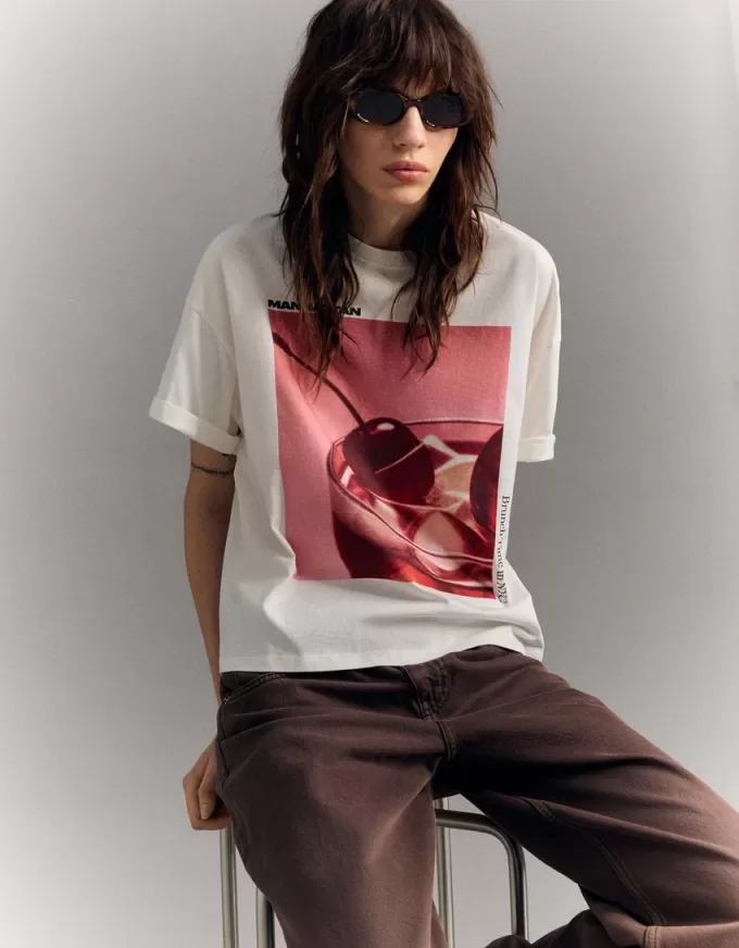 Printed short sleeve oversize T-shirt Printed short sleeve oversize T-shirt