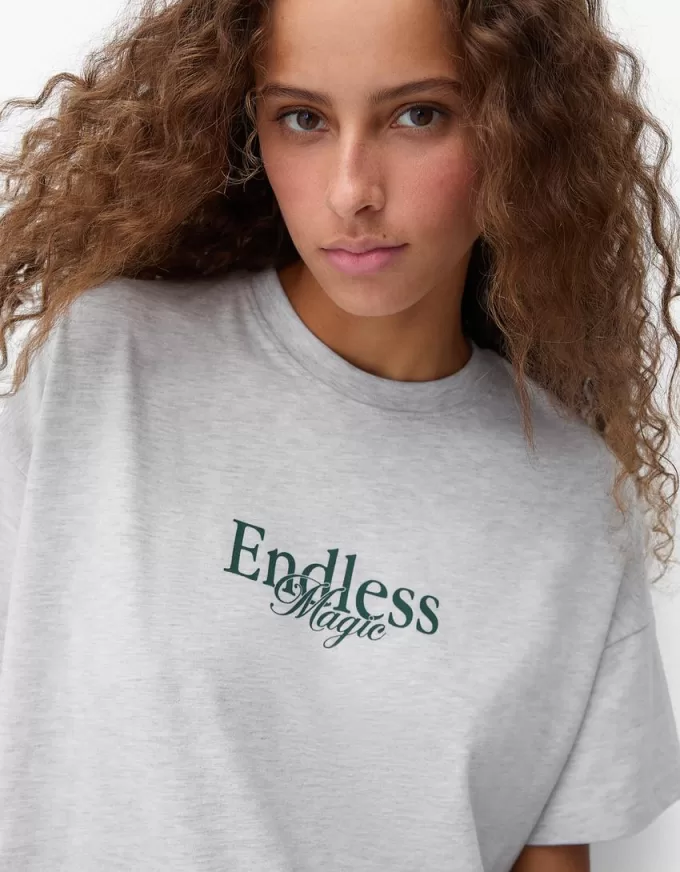 Printed short sleeve oversize T-shirt Printed short sleeve oversize T-shirt