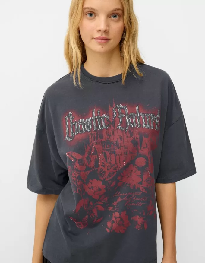 Printed short sleeve oversize T-shirt Printed short sleeve oversize T-shirt