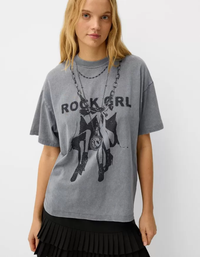 Printed short sleeve oversize T-shirt Printed short sleeve oversize T-shirt