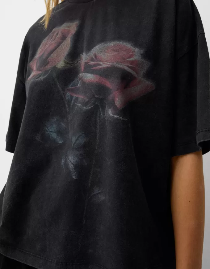 Printed short sleeve oversize T-shirt Printed short sleeve oversize T-shirt