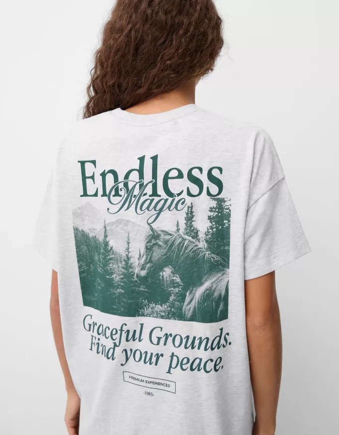 Printed short sleeve oversize T-shirt Printed short sleeve oversize T-shirt