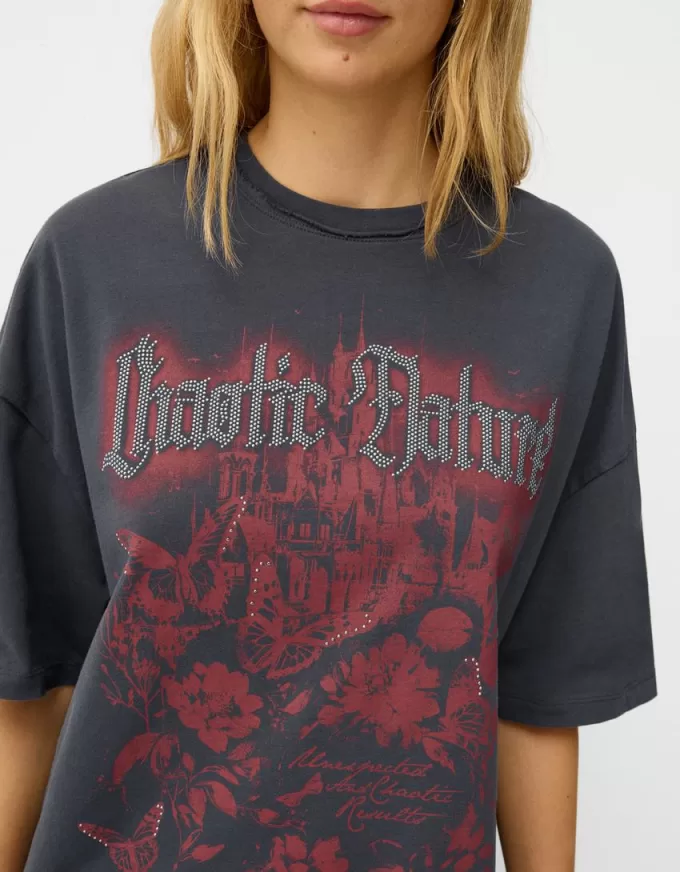 Printed short sleeve oversize T-shirt Printed short sleeve oversize T-shirt