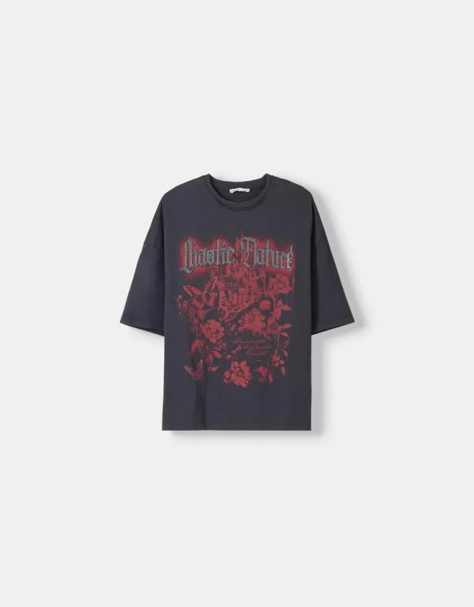 Printed short sleeve oversize T-shirt Printed short sleeve oversize T-shirt
