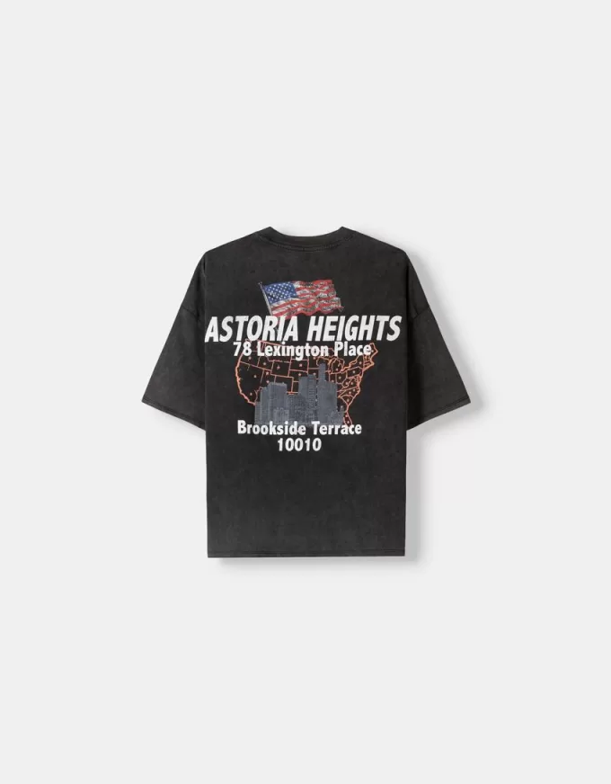 Printed short sleeve oversize T-shirt